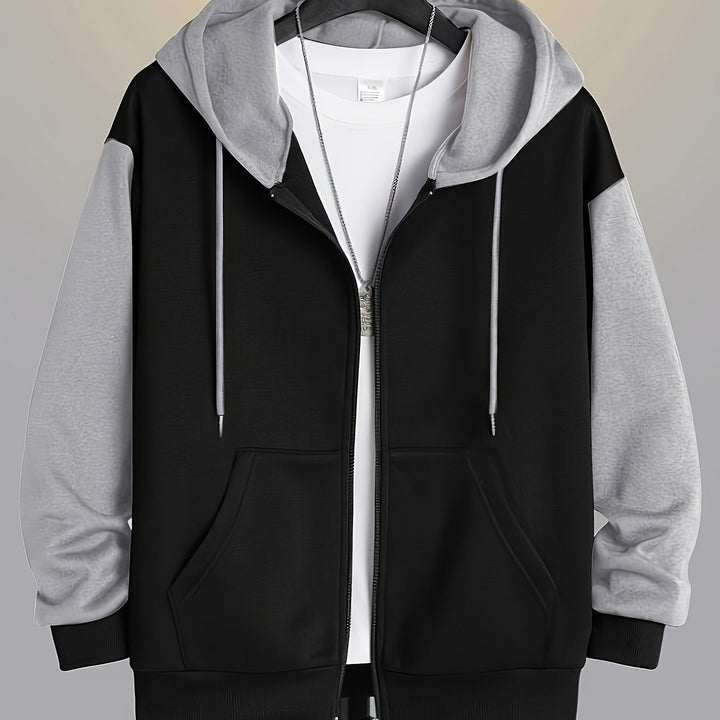 Cedric | Bluza z kapturem z kolorowym blokiem