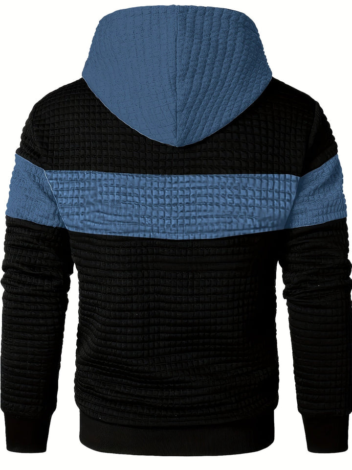 Hayes | Teksturowana Bluza z Kapturem w Kolorach Blokowych