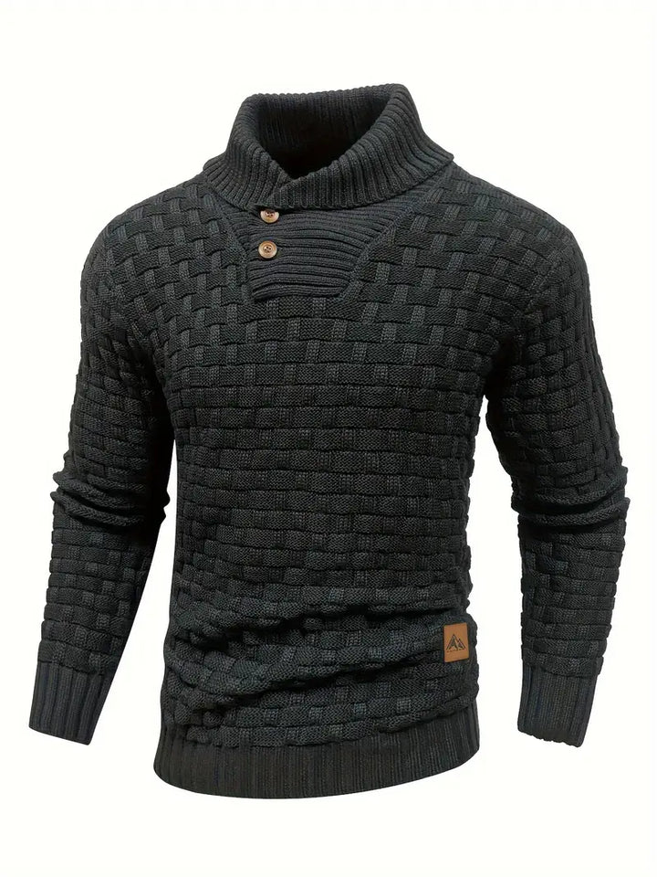 Sweter Męski z teksturowanym półsuchem