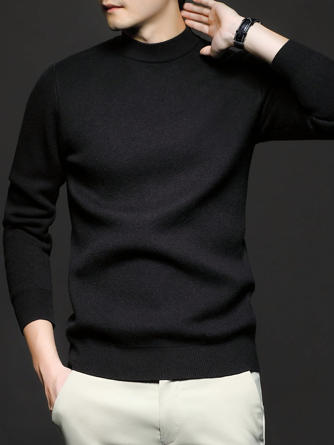 Everett | Wyrafinowany Sweter z Wysokim Kołnierzem