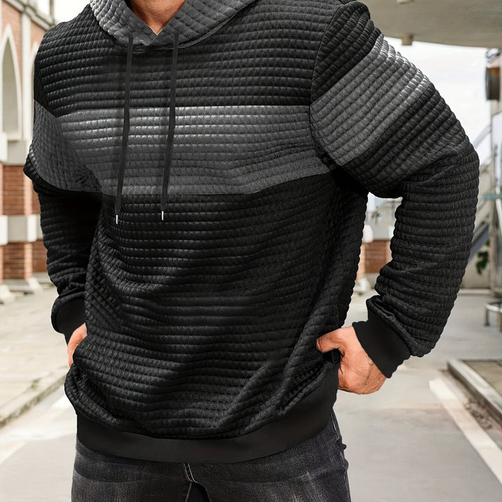Hayes | Teksturowana Bluza z Kapturem w Kolorach Blokowych