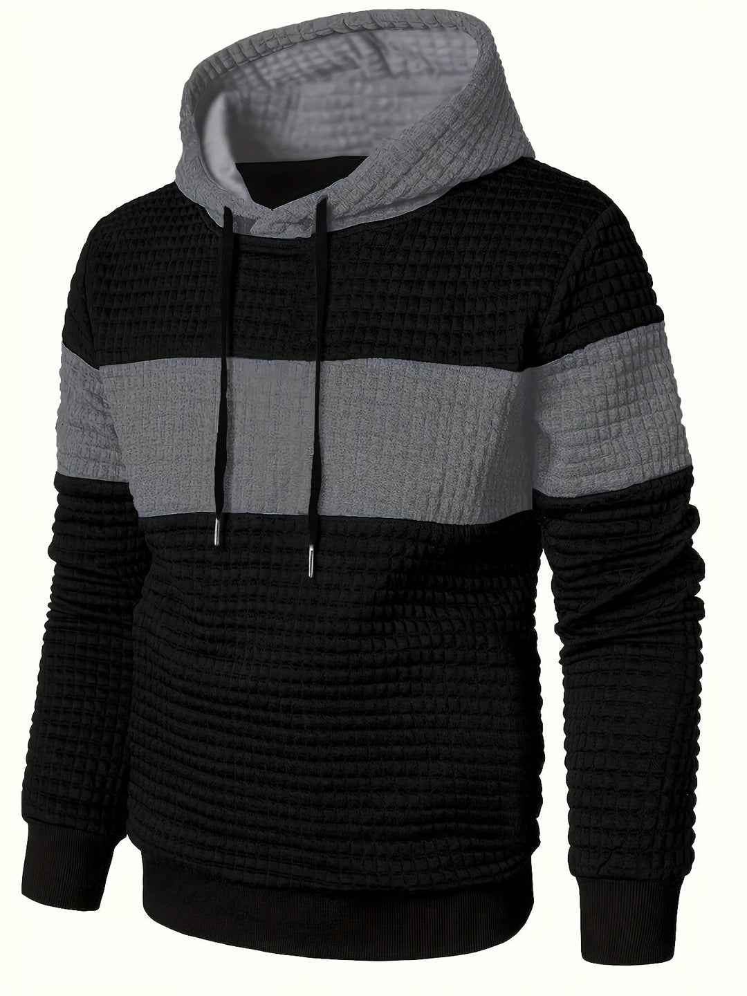 Hayes | Teksturowana Bluza z Kapturem w Kolorach Blokowych