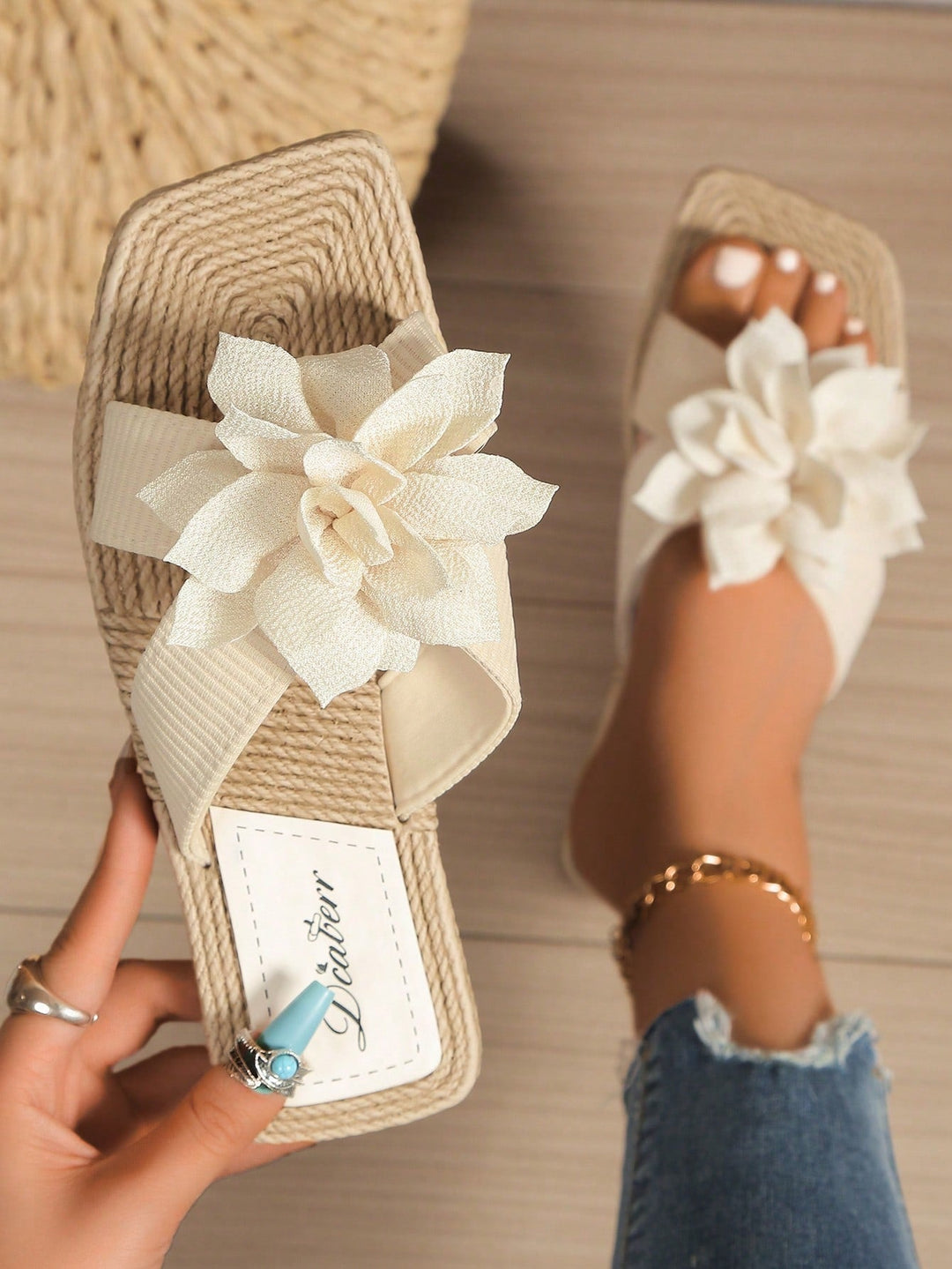 Joanna | Sandały Boho z kokardą i jute'owym wkładem – Letnie i Wygodne