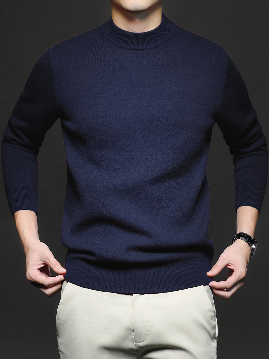 Everett | Wyrafinowany Sweter z Wysokim Kołnierzem