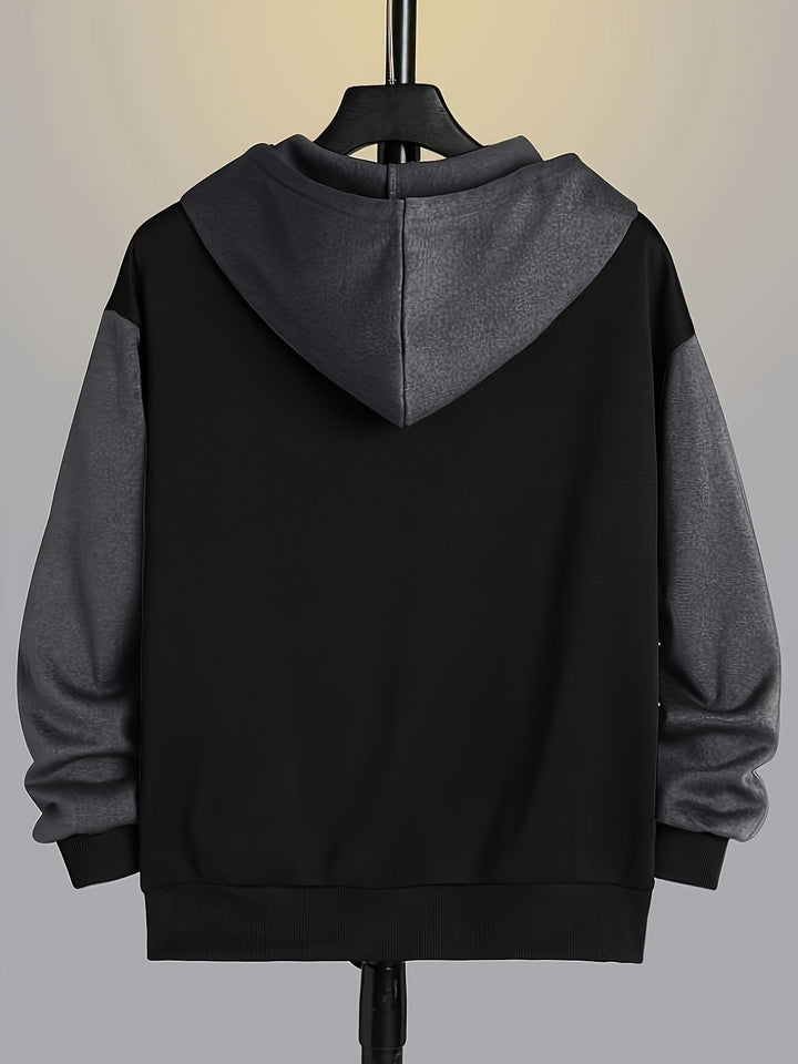 Cedric | Bluza z kapturem z kolorowym blokiem