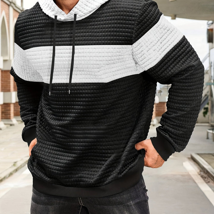 Hayes | Teksturowana Bluza z Kapturem w Kolorach Blokowych