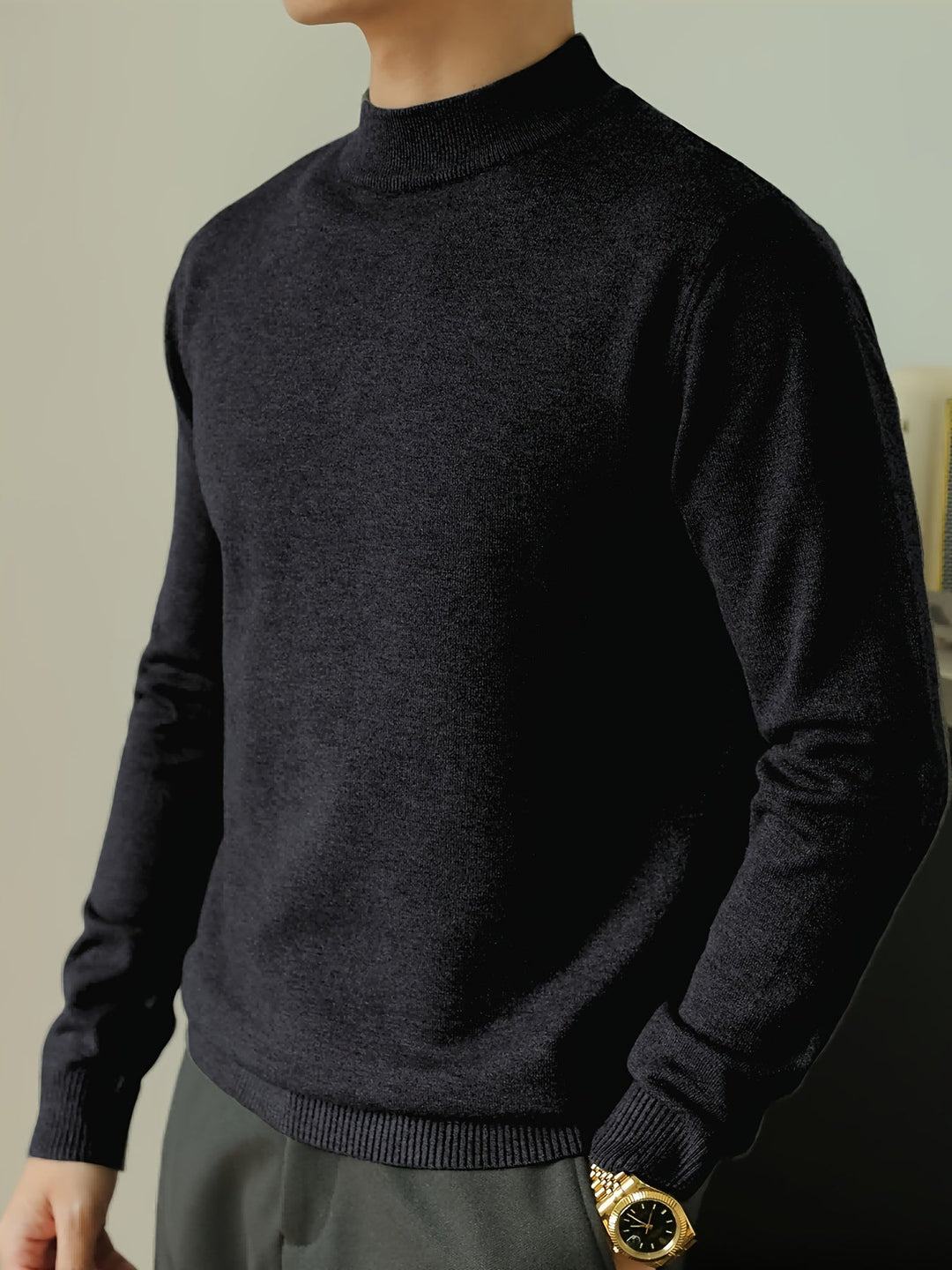 Everett | Wyrafinowany Sweter z Wysokim Kołnierzem