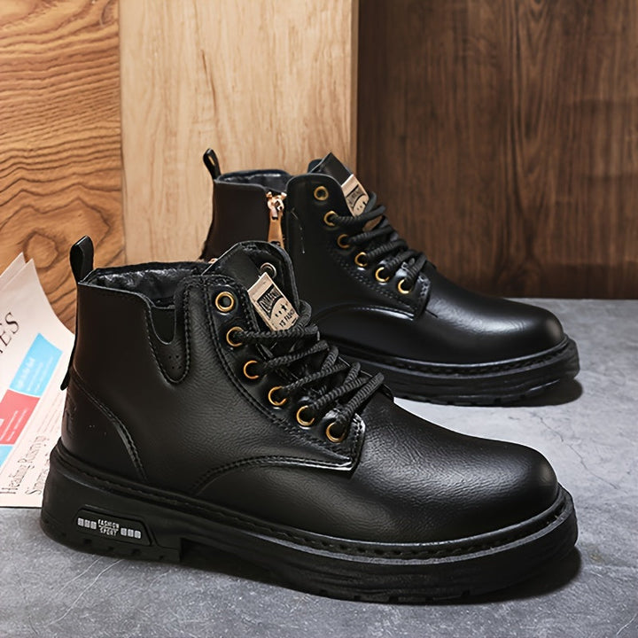 Duncan | Solidne Wysokie Buty Sznurowane