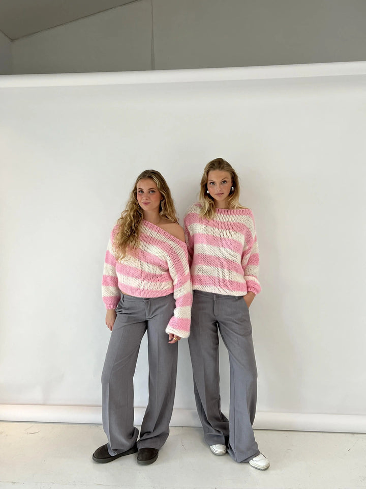 Noémie | Sweter w paski o luźnym kroju