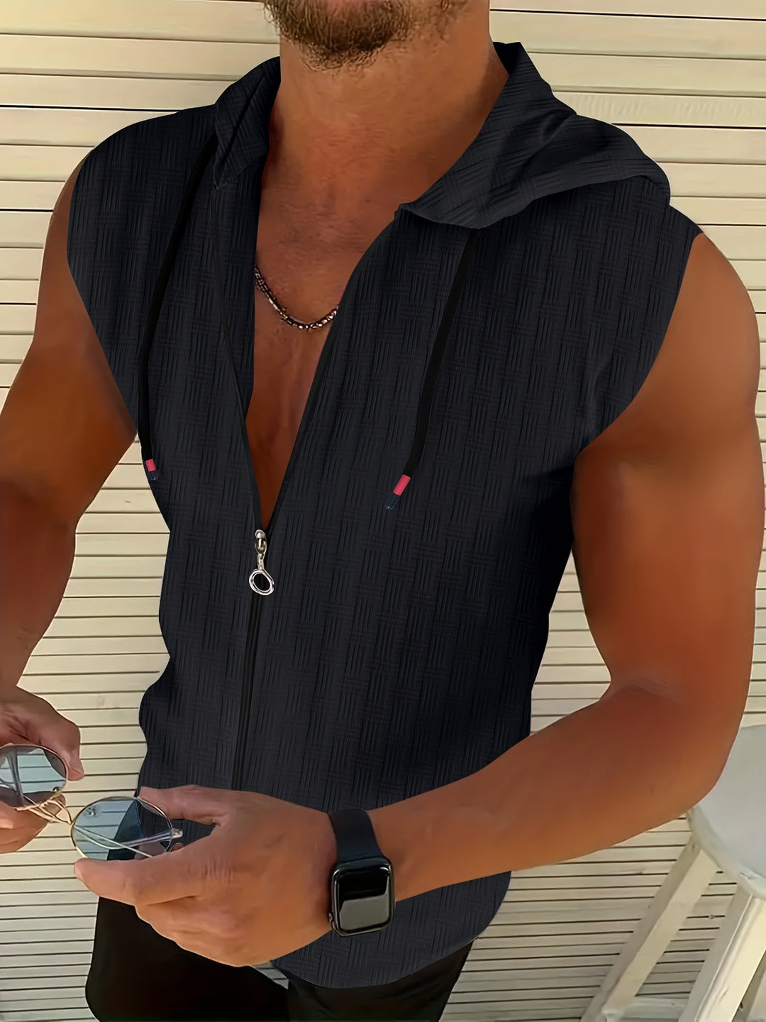 Rhett | Bluza z kapturem Zamek Tanktop