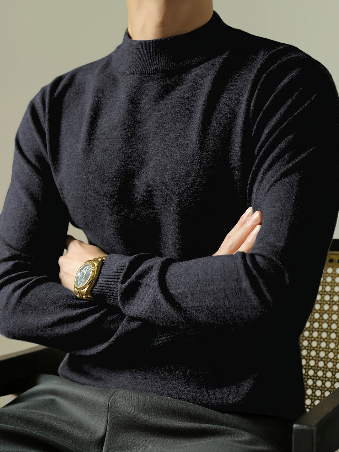 Everett | Wyrafinowany Sweter z Wysokim Kołnierzem