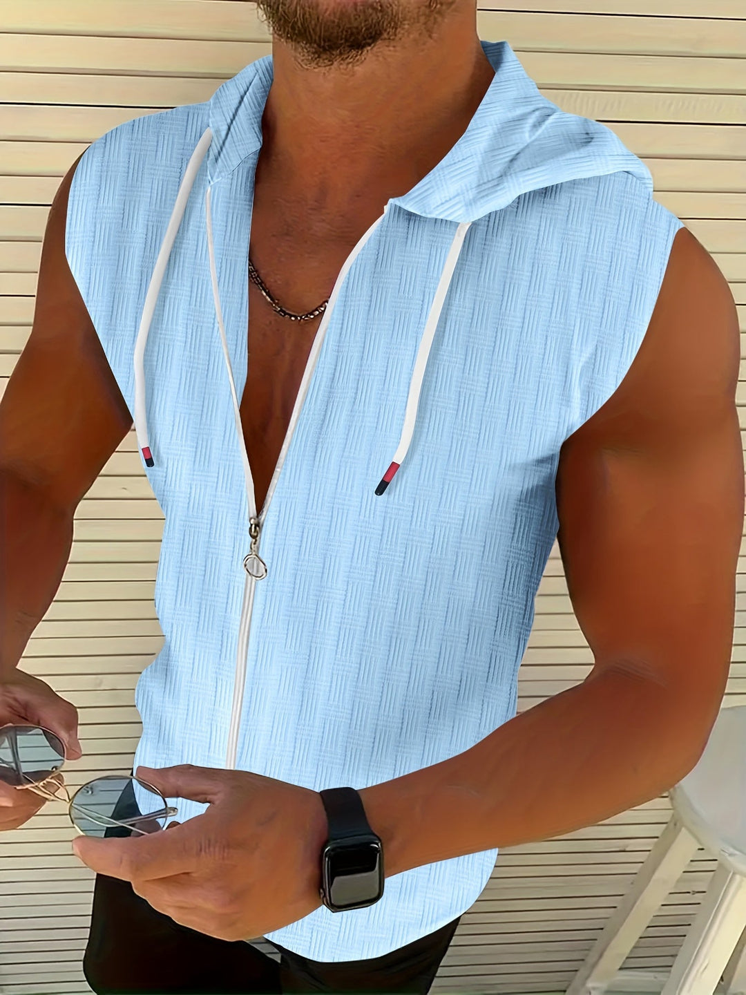 Rhett | Bluza z kapturem Zamek Tanktop