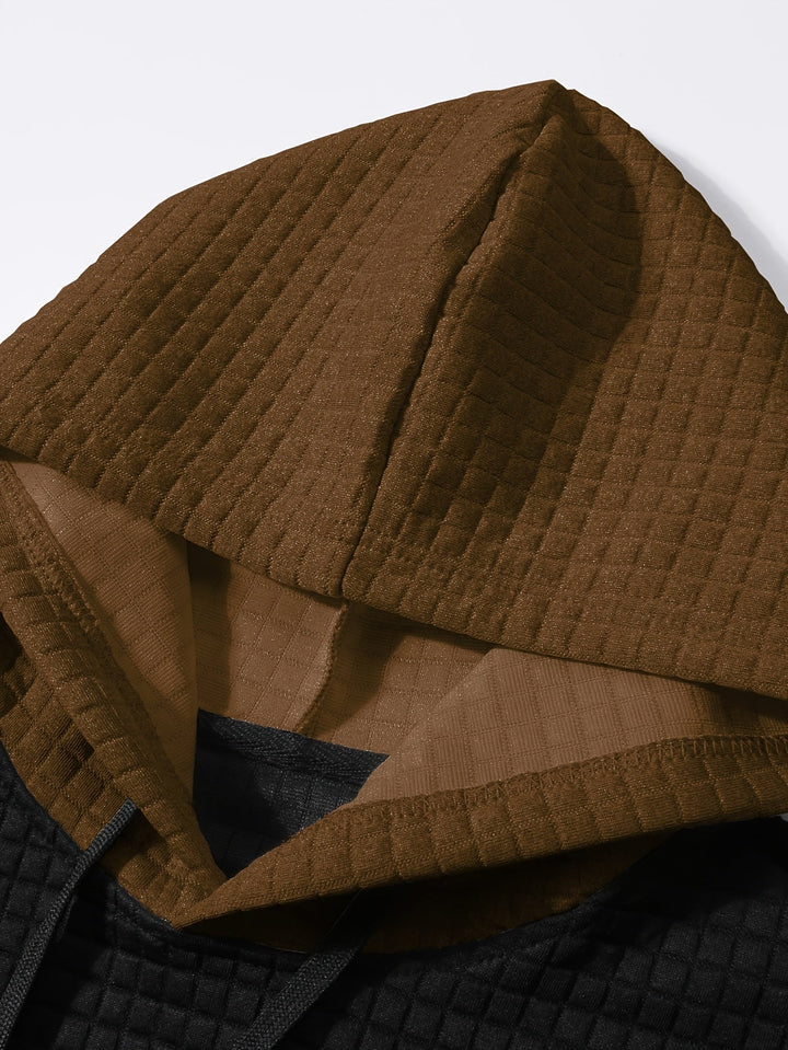 Hayes | Teksturowana Bluza z Kapturem w Kolorach Blokowych