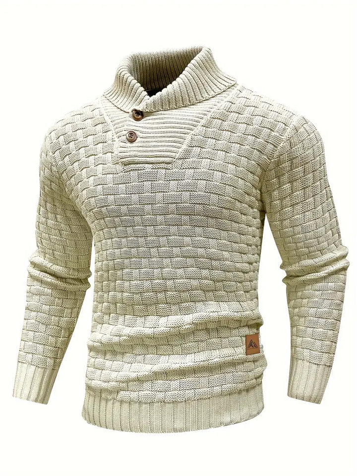 Sweter Męski z teksturowanym półsuchem