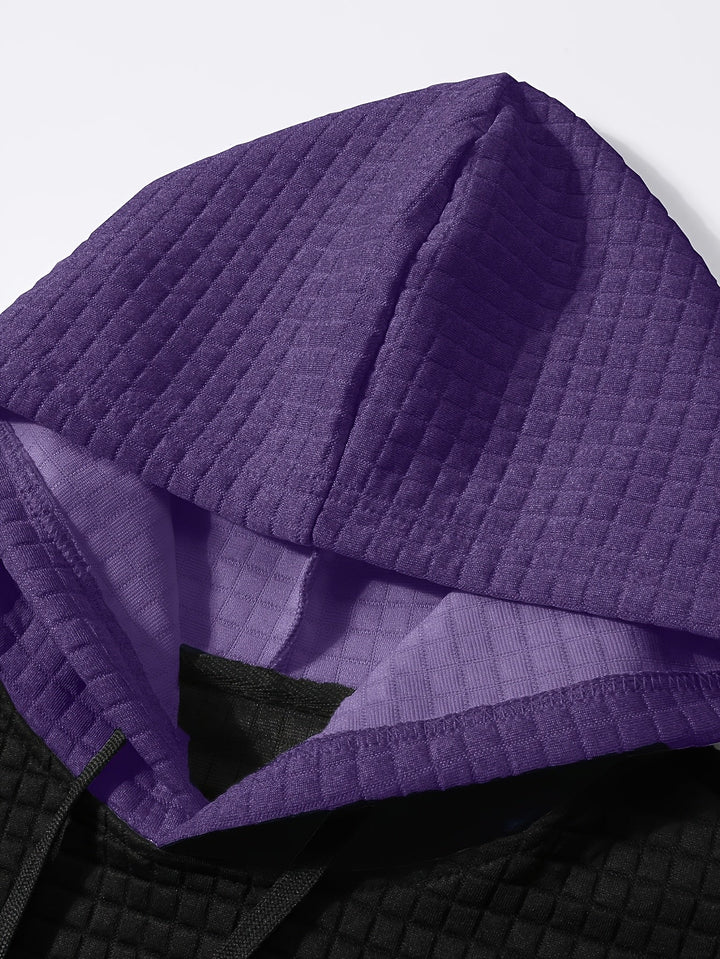 Hayes | Teksturowana Bluza z Kapturem w Kolorach Blokowych