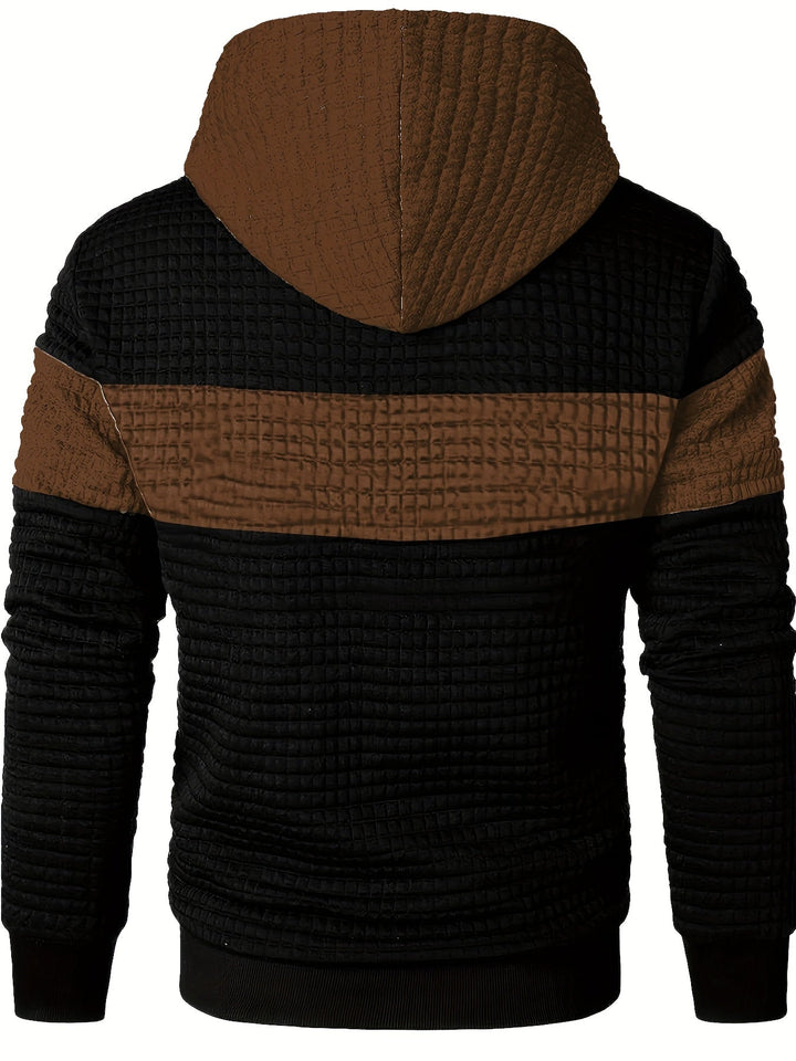 Hayes | Teksturowana Bluza z Kapturem w Kolorach Blokowych
