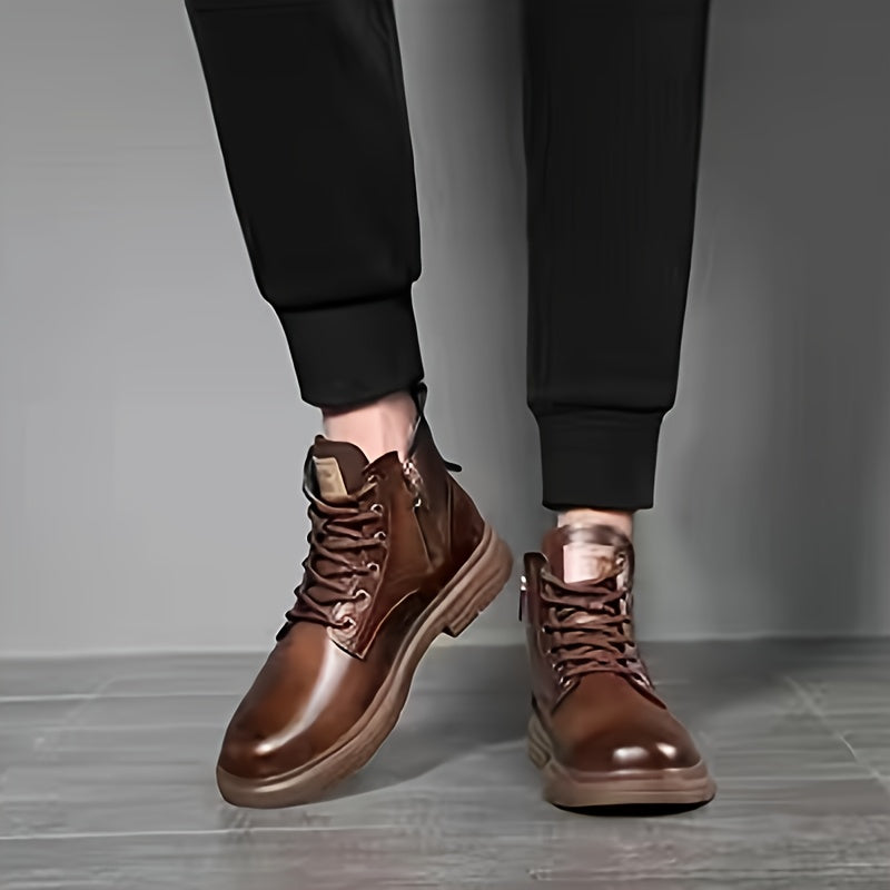 Duncan | Solidne Wysokie Buty Sznurowane