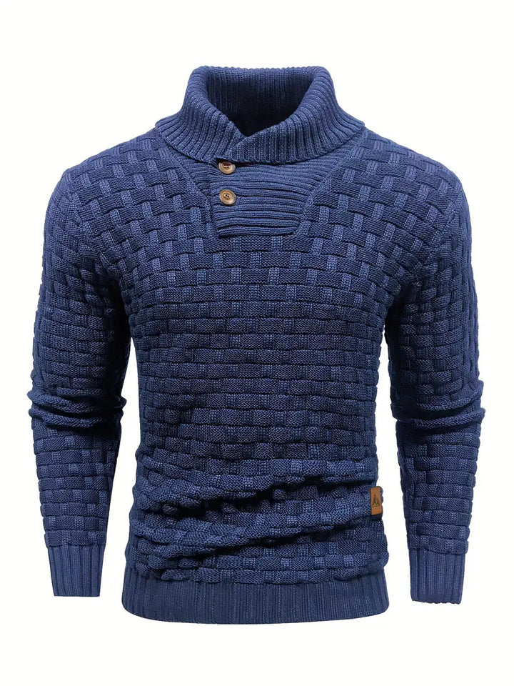 Sweter Męski z teksturowanym półsuchem