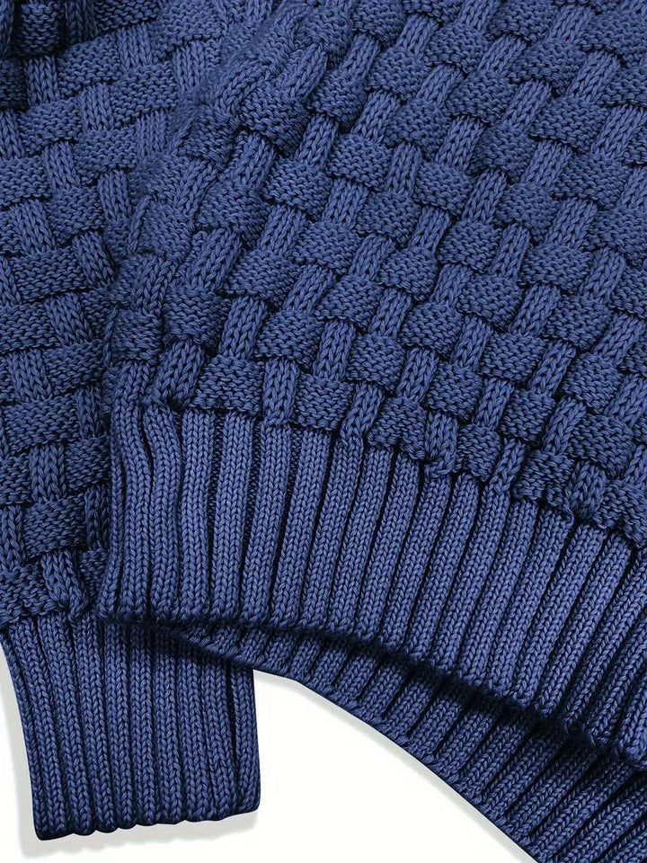 Sweter Męski z teksturowanym półsuchem