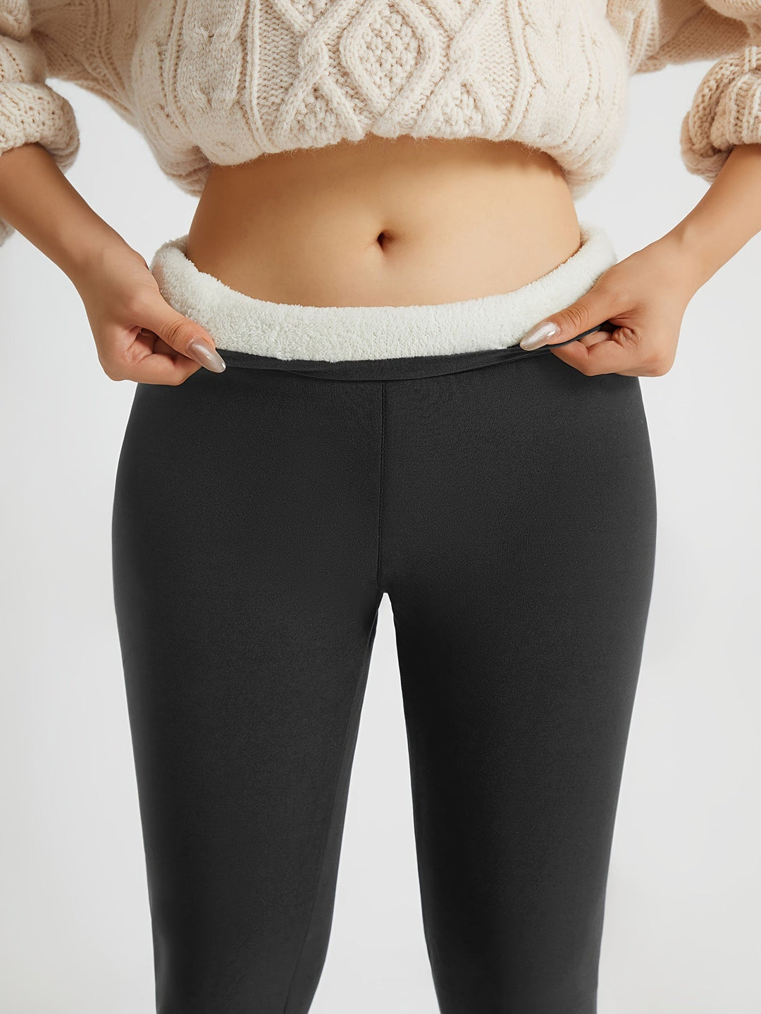 Lorna | Wysokie Ciepłe Legginsy na Zimę