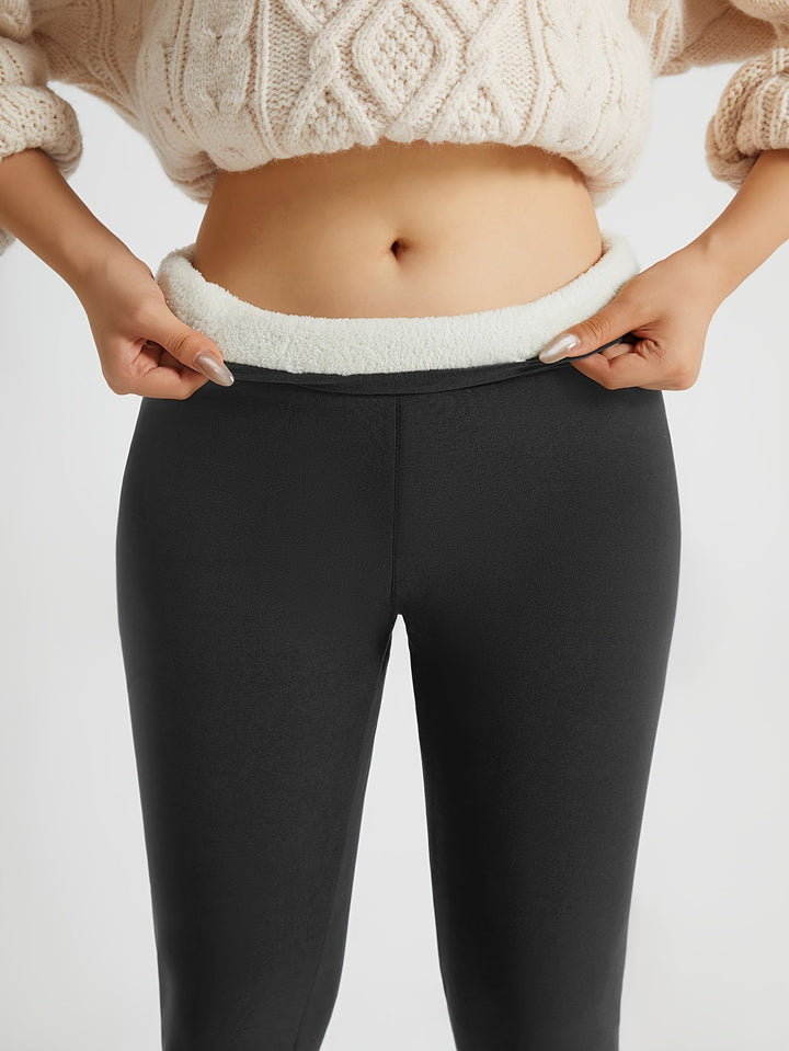 Lorna | Wysokie Ciepłe Legginsy na Zimę