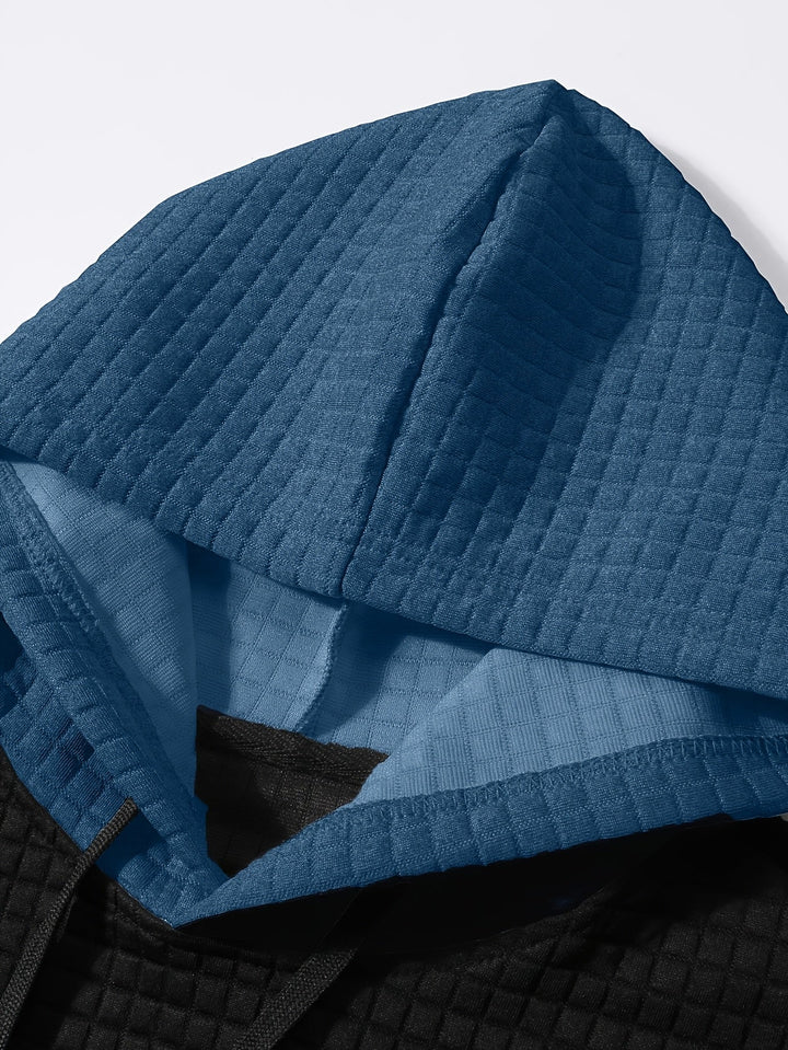 Hayes | Teksturowana Bluza z Kapturem w Kolorach Blokowych
