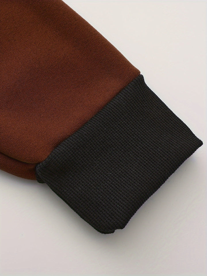 Cedric | Bluza z kapturem z kolorowym blokiem