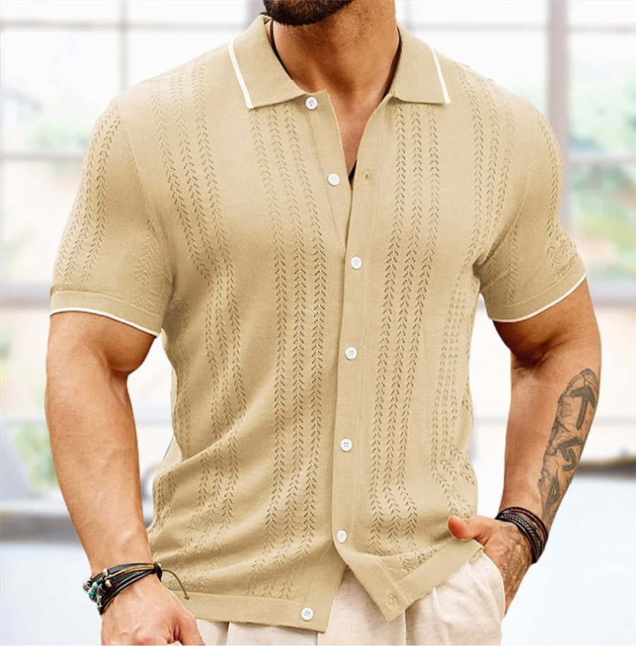 Carlo Marino Knop-Down Sweter Polo