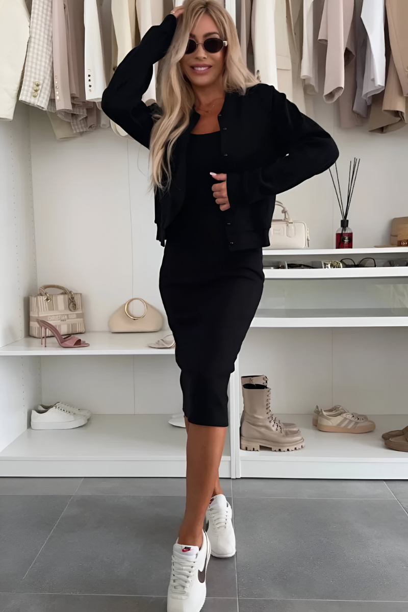 Lydia | Elegancka Midi Sukienka i Żakiet