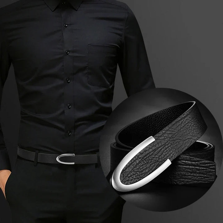 Colton Minimalistyczny 100% Skórzany Pasek