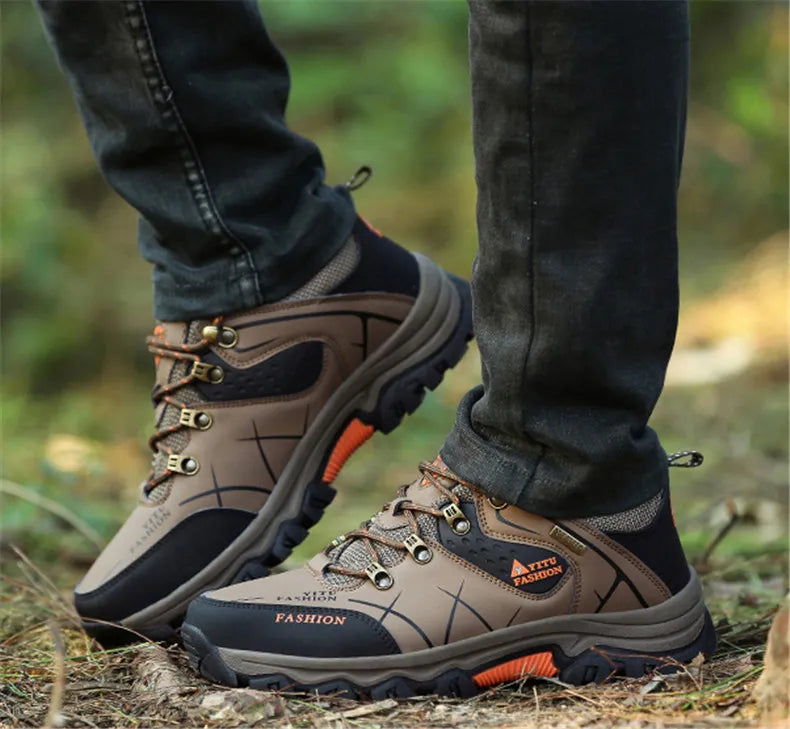 Męskie Wodoodporne Buty Trekkingowe z Profilowaną Podeszwą