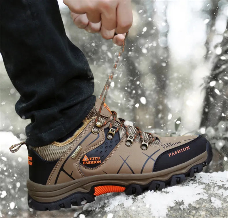 Męskie Wodoodporne Buty Trekkingowe z Profilowaną Podeszwą