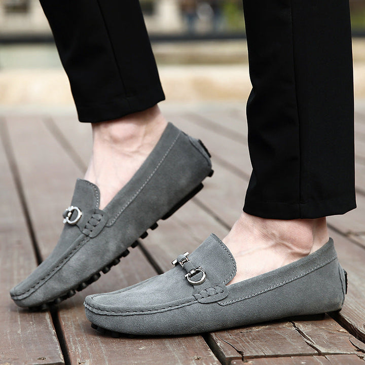 Loafersy St Tropez ze skóry zamszowej