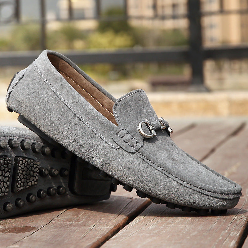 Loafersy St Tropez ze skóry zamszowej