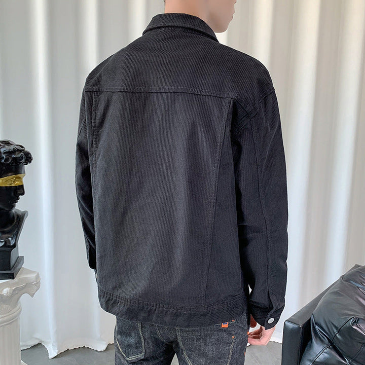 Męska Kurtka Typu Overshirt z Kieszeniami na Zatrzaski