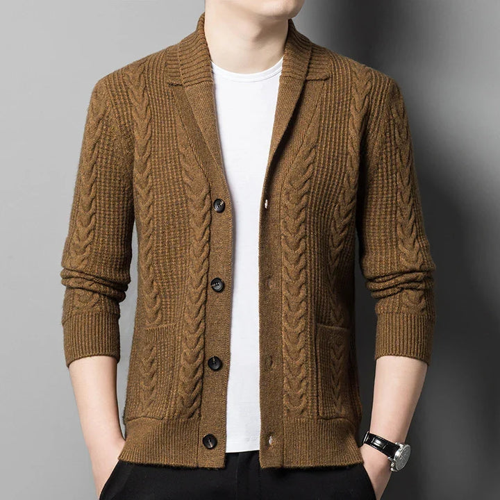Kardigan z dzianiny Jacquard Château Côte