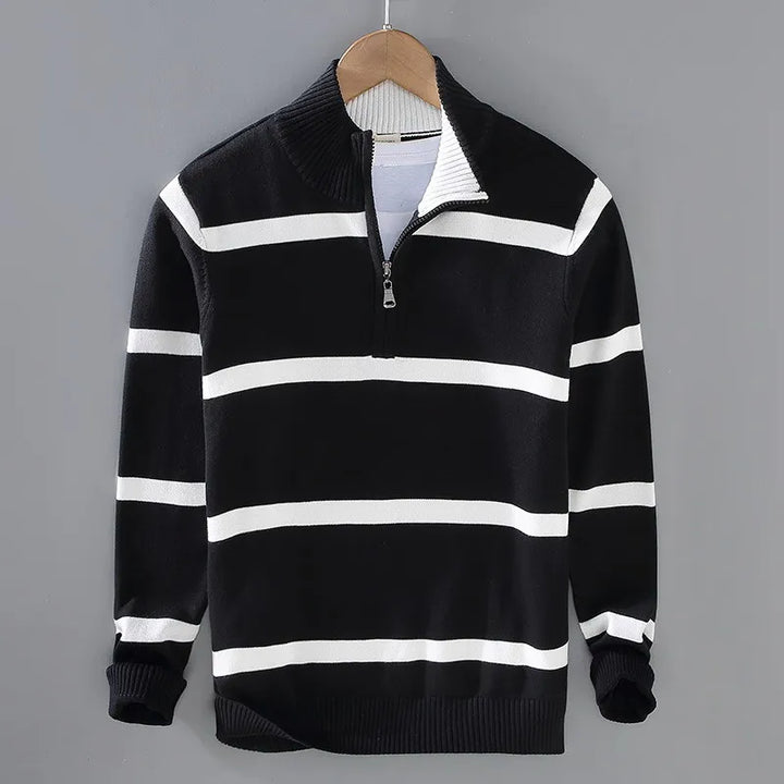 Stanton & Co. Pasiasty Sweter Bawełniany