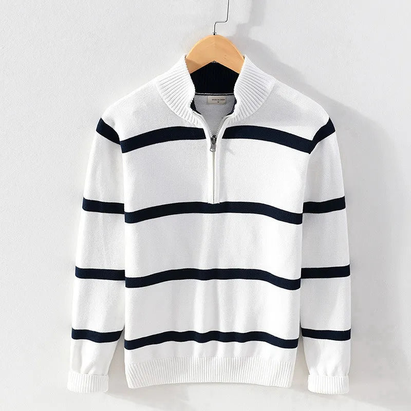 Stanton & Co. Pasiasty Sweter Bawełniany