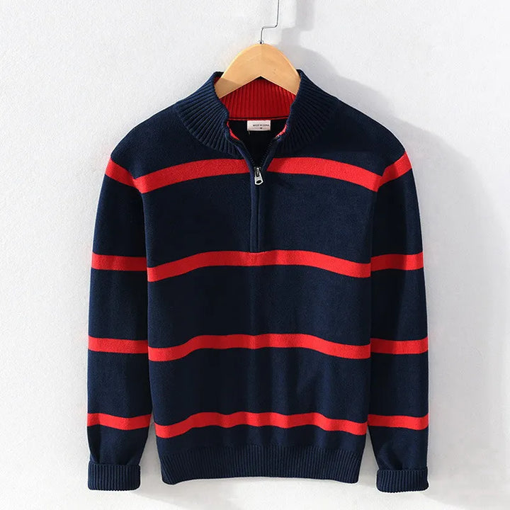 Stanton & Co. Pasiasty Sweter Bawełniany