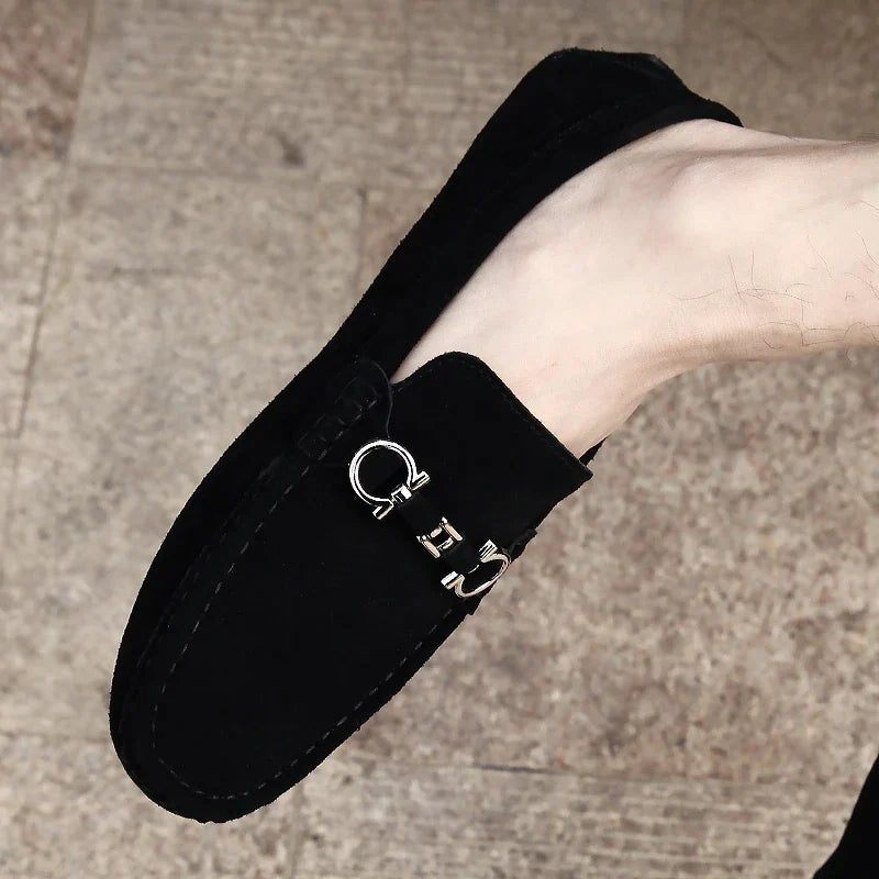 Loafersy St Tropez ze skóry zamszowej