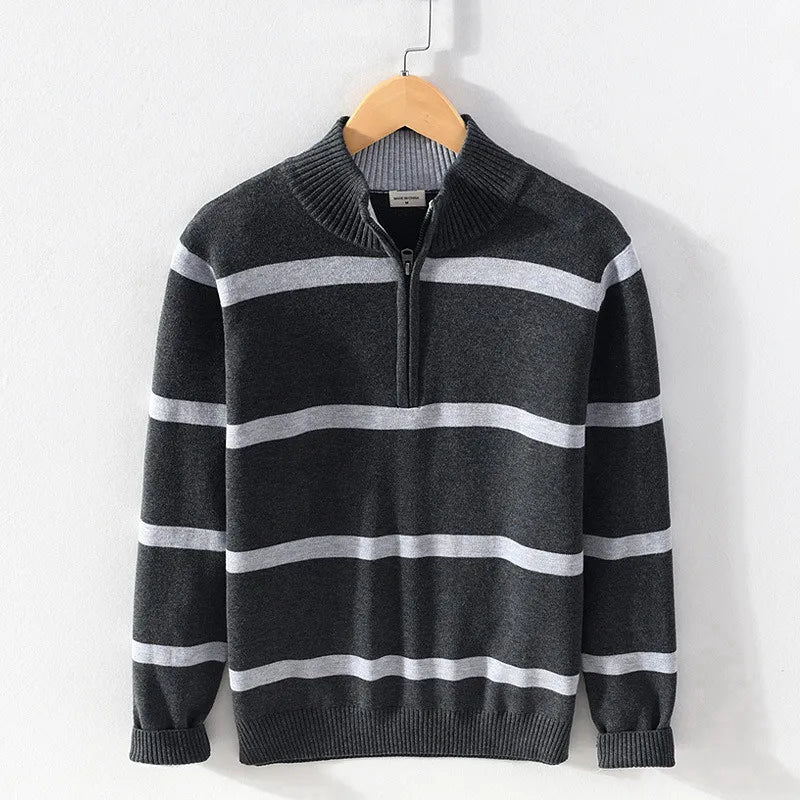 Stanton & Co. Pasiasty Sweter Bawełniany