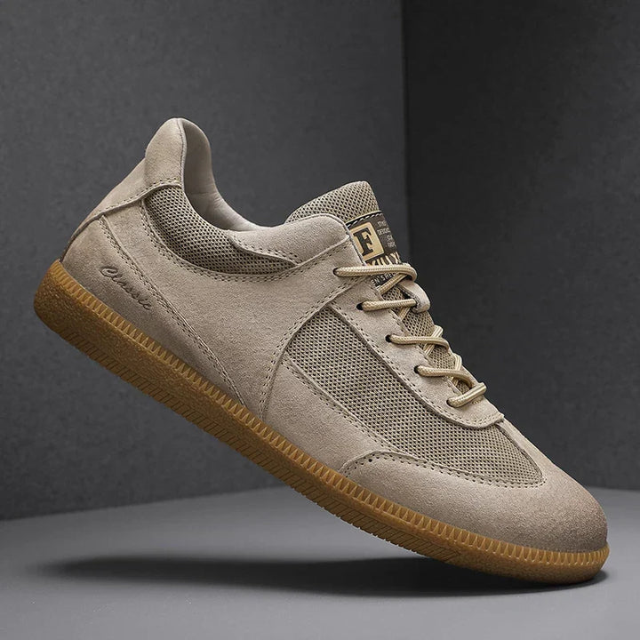 Calvino Włoskie Prawdziwe Skórzane Sneakersy