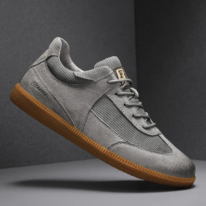 Calvino Włoskie Prawdziwe Skórzane Sneakersy