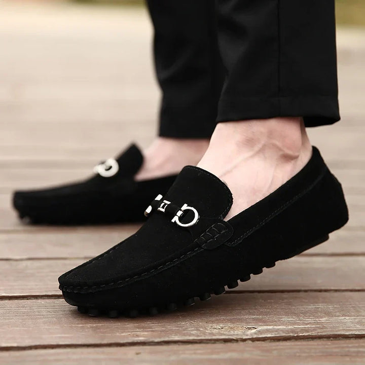 Loafersy St Tropez ze skóry zamszowej