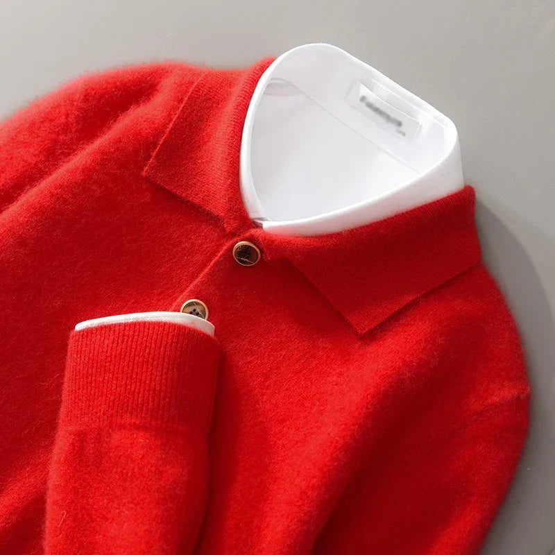 Sweter polo z kaszmiru Raiden