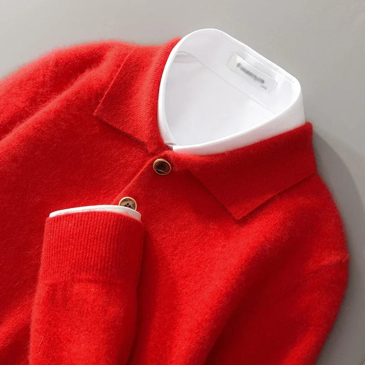 Sweter polo z kaszmiru Raiden