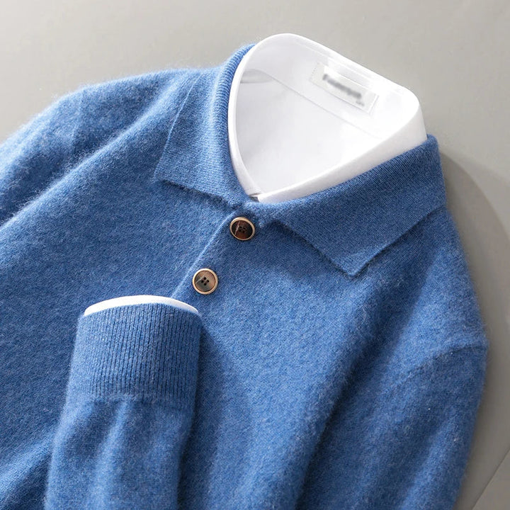 Sweter polo z kaszmiru Raiden