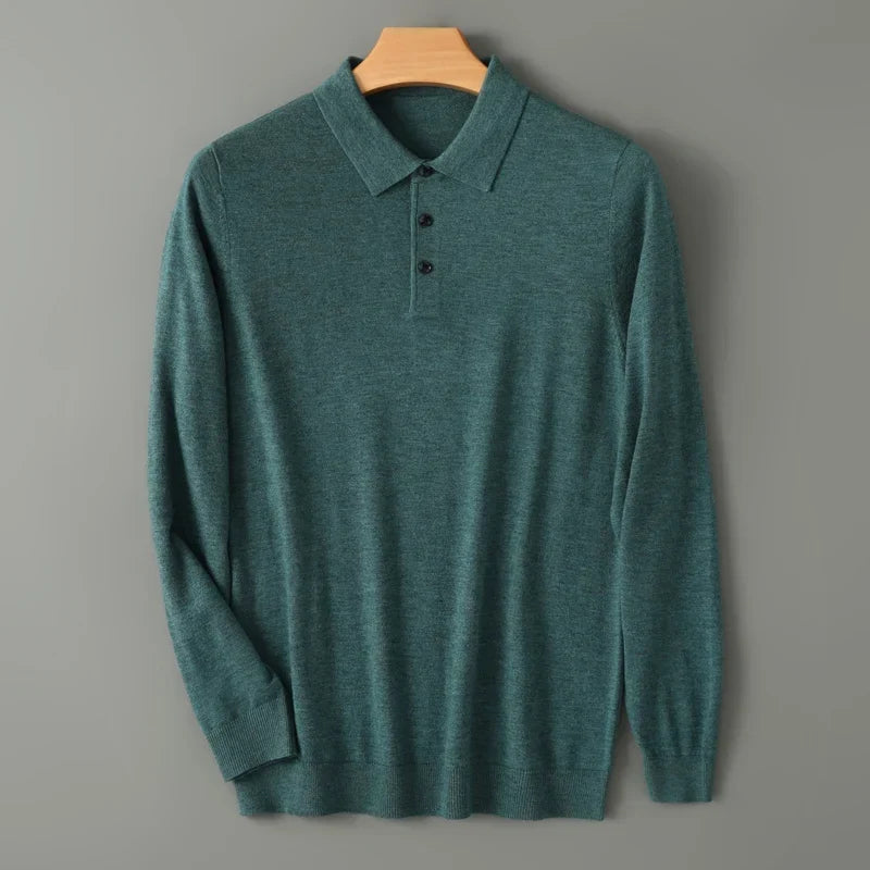 Riku 100% Wełniany Polo Merino