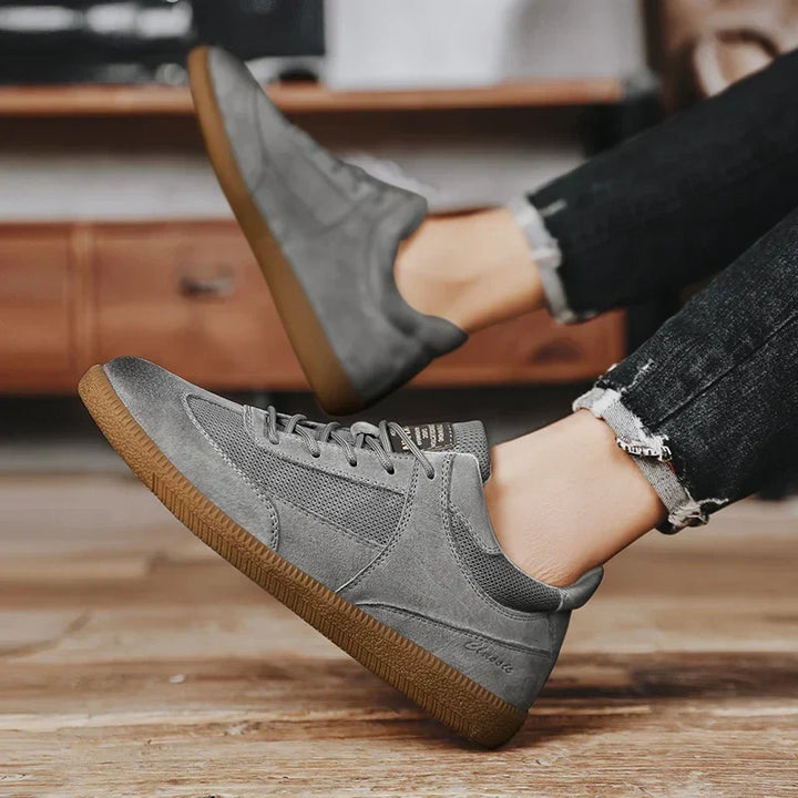 Calvino Włoskie Prawdziwe Skórzane Sneakersy