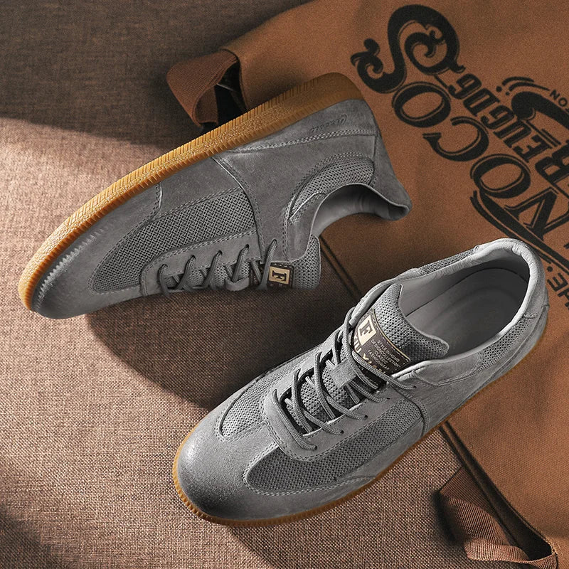 Calvino Włoskie Prawdziwe Skórzane Sneakersy